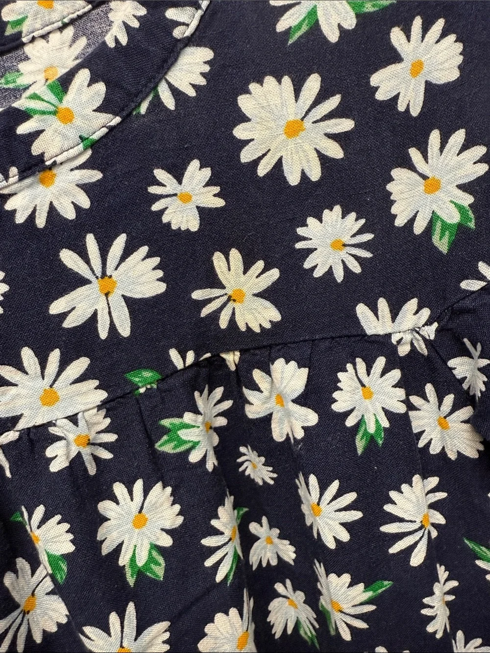 Old Navy Navy Daisy Sundress with Yellow Centers